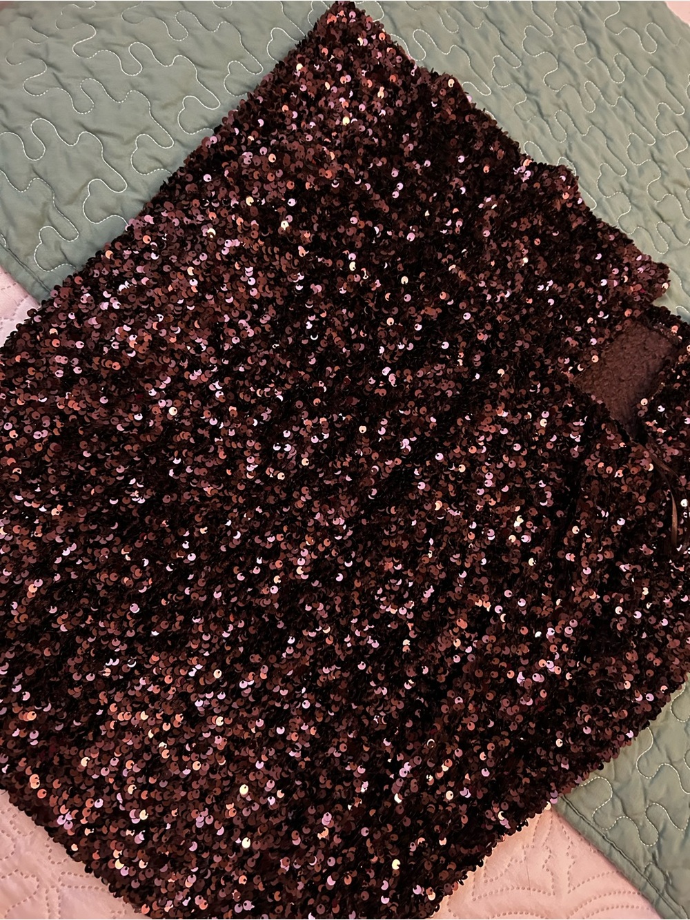 Zara Chocolate Brown Sequin Maxi Skirt - Picture 5 of 6